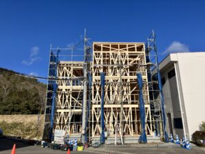 岐阜 K様 倉庫兼事務所 新築工事の様子